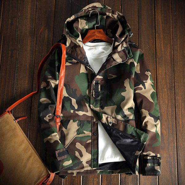 

fall-brand harajuku skateboard sport camouflage outdoor jackets men causal hooded camping outdoor coat fashion camo mens clothes, Black;brown
