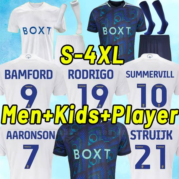 

3xl 4xl 23 24 bamford llorente leeds unitedes soccer jerseys 2023 2024 adams aaronson harrison sinisterra james men kids football shirt fans, Black;yellow