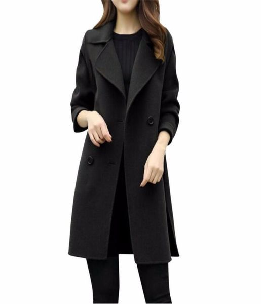 

feitong ladies woman winter coats and jackets womens autumn winter jacket casual outwear parka cardigan slim coat overcoat9650349, Black