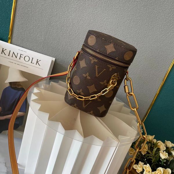 

luxury designer fashion crossbody classic letters presbyopia pattern mini chain bucket handbag