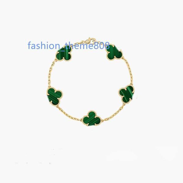 

designer bracelets van clover bracelet designer fashion charm s for girls women 18k gold silver black white red green brand bracelet wedding, Golden;silver