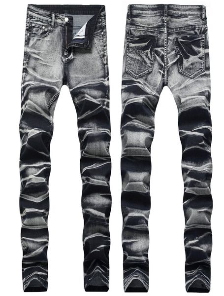 

mens jeans high street fashion casual style jeans men streetwear stretch straight blue jean pants asian size7951605