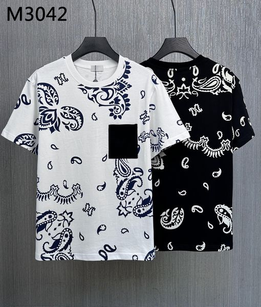 

paris designer men's oversized t-shirt european and american brand casual short sleeved round neck shirt men's clothing printed le, White;black