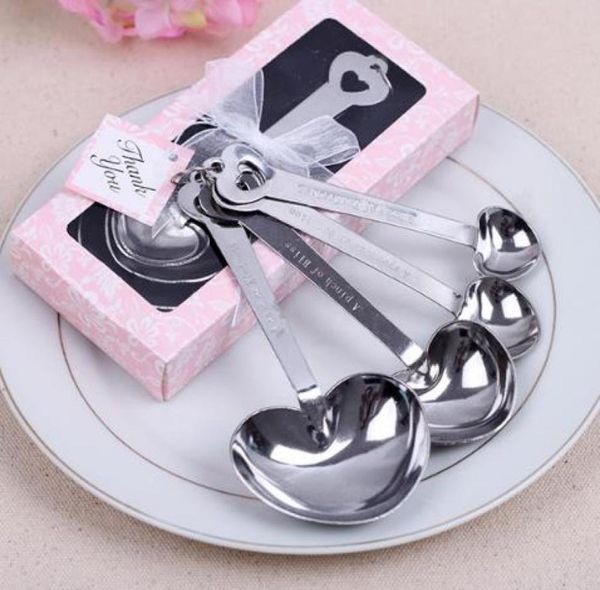

wedding return gifts metal heart shaped measuring spoons for bridal shower party giveaways 50set lot wholes2591710