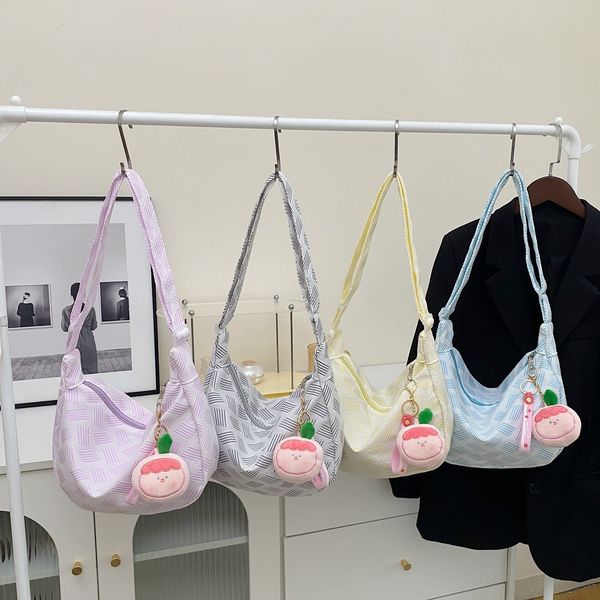 

evening bags sweet cute girls bag large capacity shoulder crossbody female handbag fashion leisure canvas dumplings shopping 230817