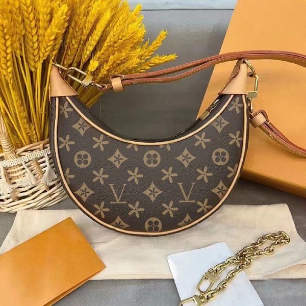 

loop bag croissant bags shoulder hobo designer bag purse m81098 half moon luxury woman baguette underarm handbag subaxillary package metal c
