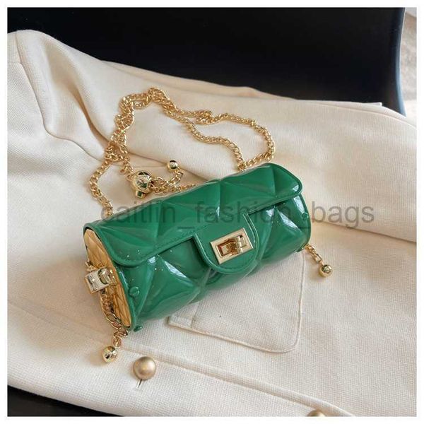 

designer bag lingge chain cylinder small fragrant wind contrast jelly women's 2023 new fashion trend crossbody designer bag caitlin_fas