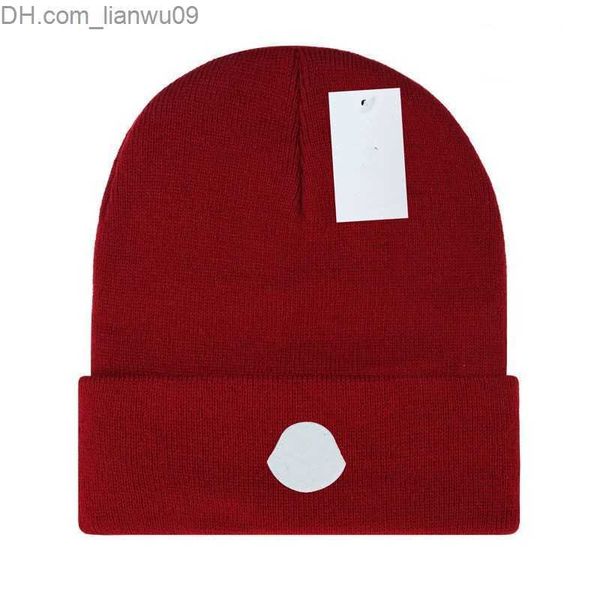 

beanie/skull caps new designer fashion beanies hats men's and women's models bonnet winter beanie knitted wool hat plus velvet cap, Blue;gray