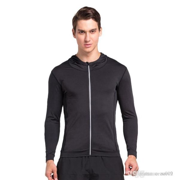 

autumn and winter outdoor sports men longsleeved cardigan fast dry tight compression sports training clothess6076697