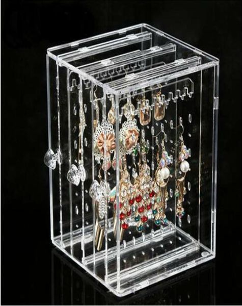 

new acrylic jewelry display holds up 135 pairs of earrings earring holder and jewelry organizer earring organizer stand9410250, Black;white