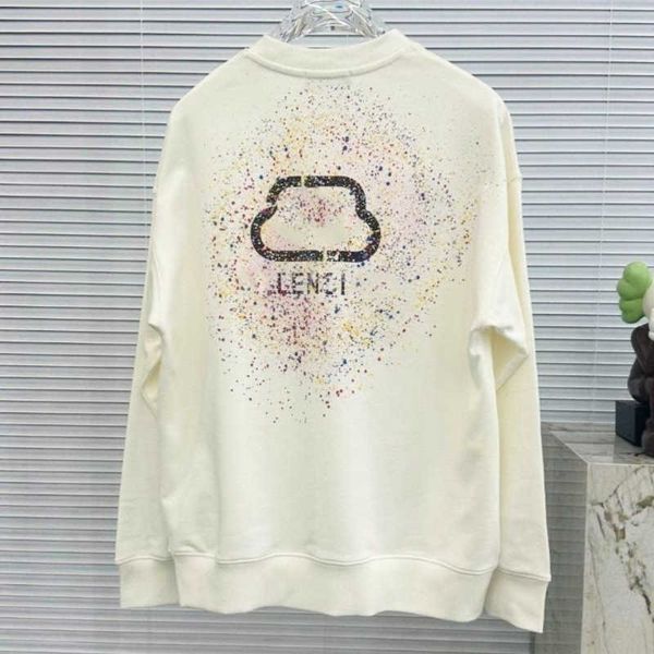 

cotton round neck sweater men women loose sweatshirt bb designer long sleeved t shirt hip hop graffiti hoodie mens casual sweaters fashion p, Black