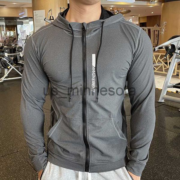 

mens hoodies sweatshirts mens sports hoodies quick dry elastic hooded male fitness running jackets outdoor gym coats casual workout sportwea, Black
