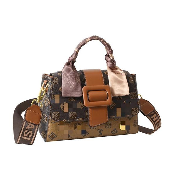 

designer bag fashion retro print small square bag saddle bag versatile one shoulder crossbody bag