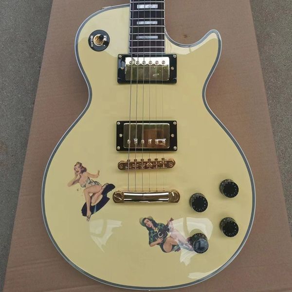 

solid wood guitar body, mahogany fingerboard, off the shelf