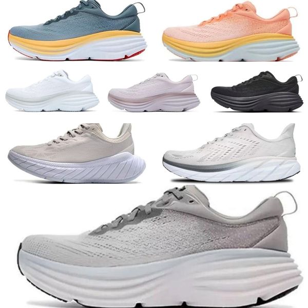 

platform hoka casual shoes running shoes hokas womens mens trainers clifton 9 8 bondi people seaweed triple white black purple outdoor mens