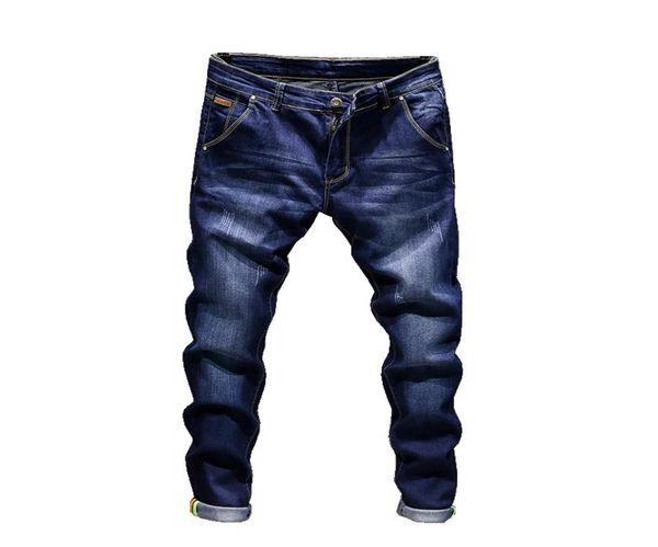

fashion skinny jeans men straight slim elastic jeans mens casual biker male stretch denim trouser classic pants9289412, Blue