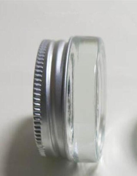 

5g clear frosted glass cream jar with silver aluminum lid 5 gram cosmetic jarpacking for sampleeye cream5g mini glass bottle1755978