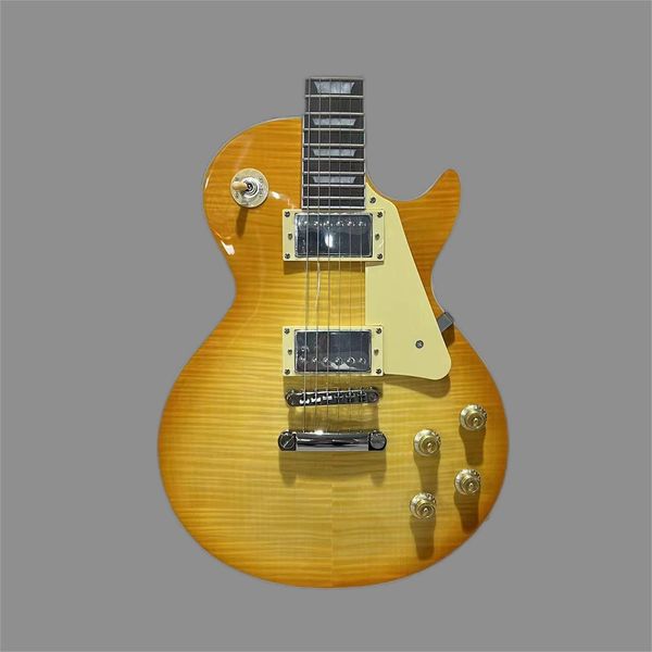 

standard electric guitar maple solid body, mahogany fingerboard, tiger guitar, ing