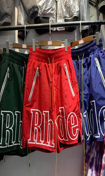

red blue green shorts 2021 summer style men women 1 pill zipper head drawstring3239164, Black