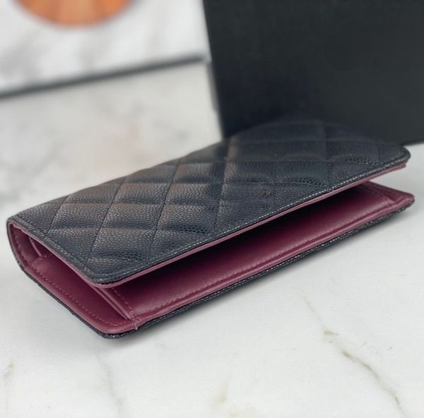 

wallet designer luxury holders wallet quilted womens original brand mens ladies fashion black gold caviar genuine leather card cc bag, Red;black