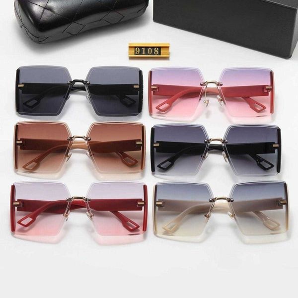

luxury brand sunglasses frameless cut edge insets chael women's street p glasses sunglasses slimming temperament square and ink new sty, White;black