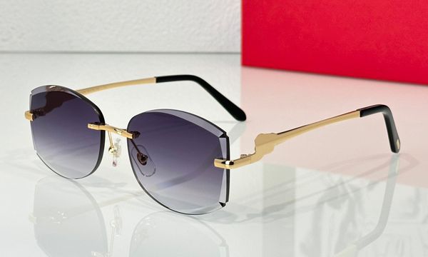 

fashion designer 0282 mens women sunglasses classic metal rimless square shape glasses summer simple business style anti-ultraviolet come wi, White;black