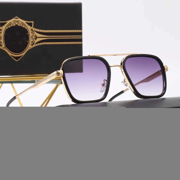 

vintage classic square pilot style sunglasses for men brand design sun glasses with case dita irex, White;black