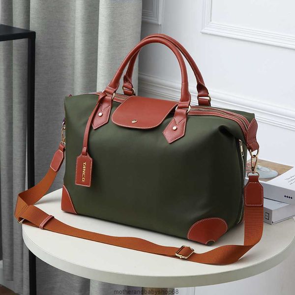 

new casual expectant mommy portable nylon crossbody large capacity tote bag, multifunctional waterproof mother and baby bag, White