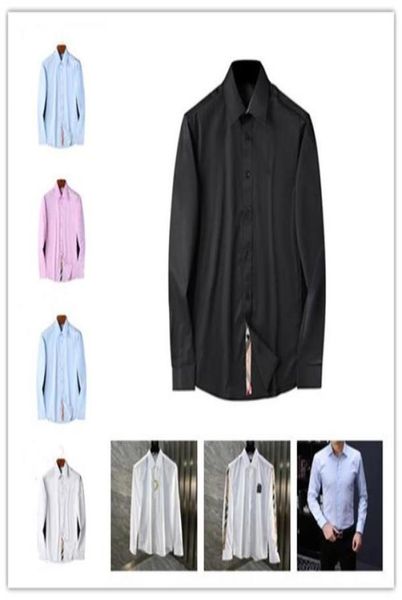 

2021 designer mens longsleeved shirt fashion embroidery letters business classic shirts skateboard casual men s tshirts mxx1389082, White;black