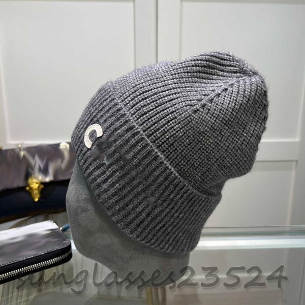 

cel light grey knitted hats, designer hats, autumn and winter knitted hats, warm and comfortable, thick 214388, Blue;gray
