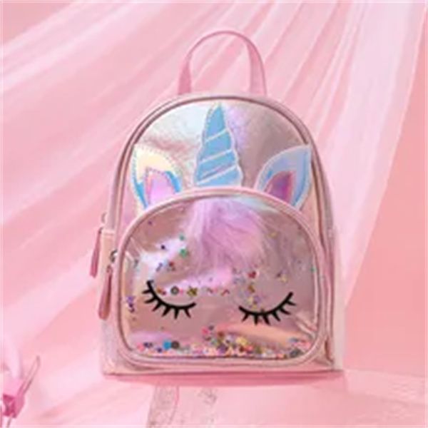 

junyeh kids girl unicorn backpack cute sequin cartoon school bags for kindergarten children's backpacks decoration a1, Black