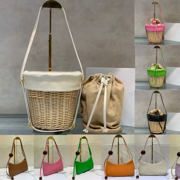 

le bisou perle baguette bags le panier seau bags wicker purses designer luxury shoulder bambino bag handbags fashion women wallet leather ha