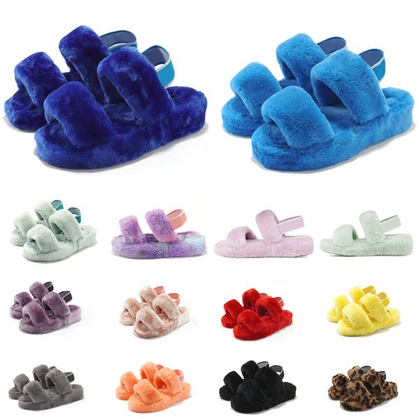

slides sandals women winter snow shoes royal blue sky blue womens slippers designer shoes eur 36-43, Black