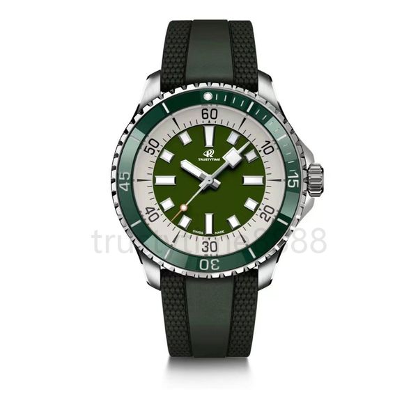

men's watch designer watch men's watch automatic mechanical watch fashion multi color optional ocean series comfortable rubber ban, Slivery;brown
