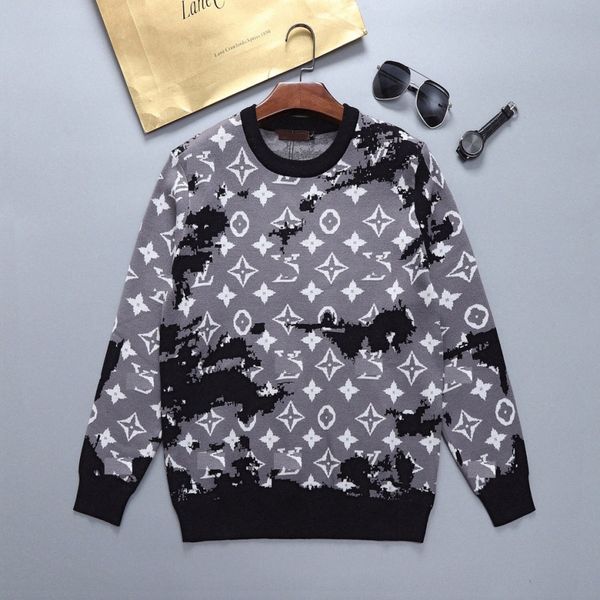 

mens sweaters crewneck pullover knitting designer for man sweater long sleeve clothing g4ss#, White;black