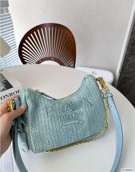 

handbag designer shoulder bags luxurys designers crossbody bag women handbags straw material purse 2pcs/set lady outdoor packs