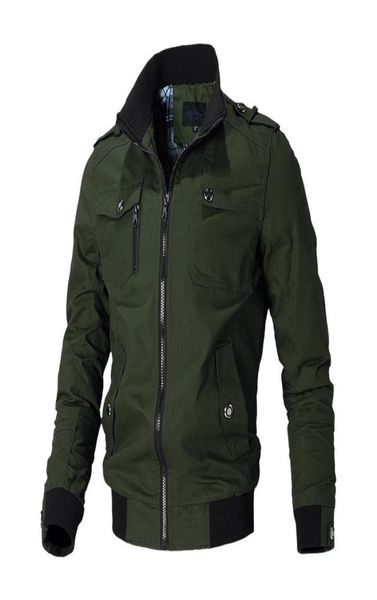 

men039s jackets casual jacket men spring autumn army mens coats male outerwear windbreaker brand clothes zipper decoration4839549, Black;brown