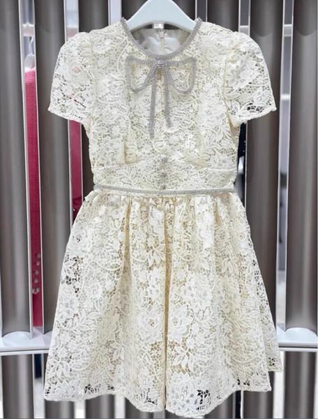 

white self portrait-phalaenopsis butterfly knot handmade diamond ivory white lace lace short sleeve round fairy celebrity style waist wrappe, Black;gray