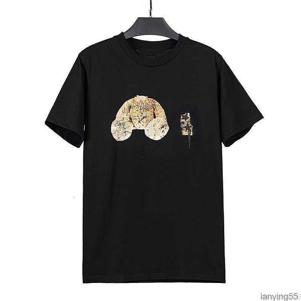 

mens tshirt designer t shirt oversized maglietta tee plams men clothing womens summer short sleeves round collar loose casual cotton t-shir, White;black