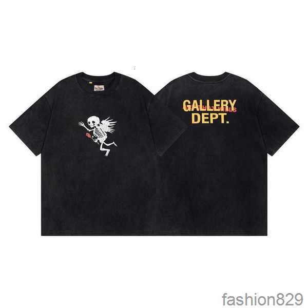 

hip-hop shirt letter mens old t dept galleryes washed shirts splash-ink 2023 street oversize short sleeve cpu4 7o2s4, White;black