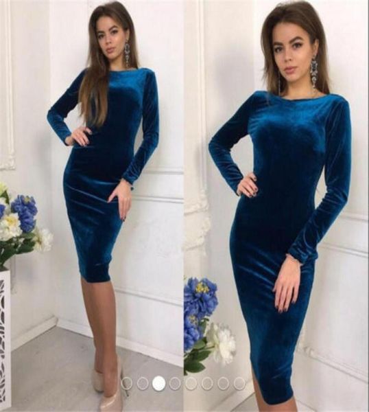 

women club cut bodycon midi dress wine red velvet sheath 2019 casual autumn winter solid fashion black blue dresses4745366, Black;gray