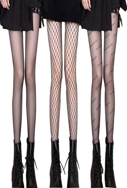 

womens socks classic fashion black stockings letter pattern hosiery women leggings tights elastic8767317, Black;white