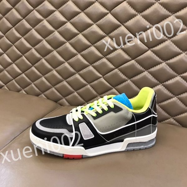 

2023 men women leather sneakers leather flat trainers black mesh lace-up casual shoes outdoor runner trainers sport shoes size39-44 rd1012