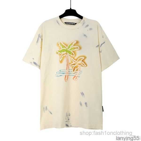 

mens shirts womens t shirt plam designer angels short seelve coconut tree graffiti summer graphic tees cotton casual luxury hip hop streetwe, White;black