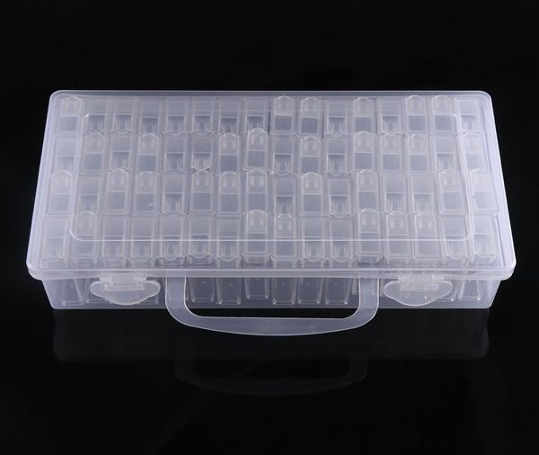 

diamond painting accessories 64 grid container box diy diamond embroidery mosaic tools bead transparent plastic drill storage4248996, Black