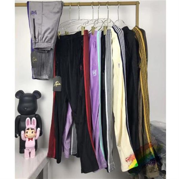 

pants embroidery sweatpants men women 1 striped joggers velvet285w, Black
