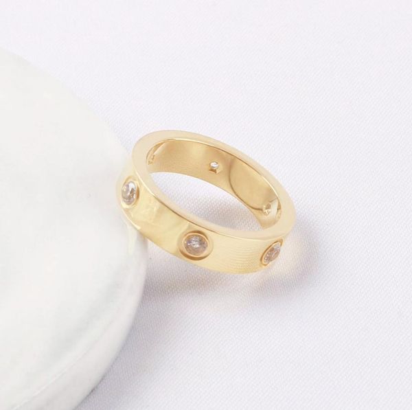 

luxury ladies ring fashion designer wedding men and women valentine039s day gift 316l titanium steel manufacturers whole an9704647, Slivery;golden