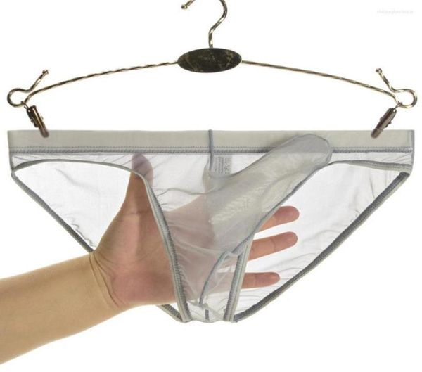 

underpants men elephant nose briefs ultra thin mesh bikini panties solid seamless elastic lingerie tangas drop whole7191282, Black;white