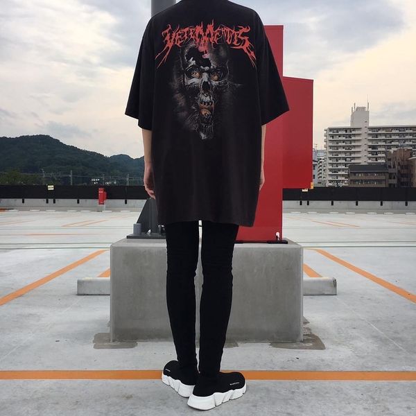 

t-shirt men t shirts streetwear clothing womens oversized shirts, Black;brown