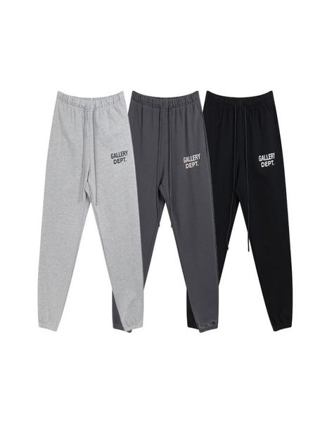 

fashion mens running handpainted print pants autumn winter casual drawstring sweatpants man woman hip hop high street terry trous7937785, Black